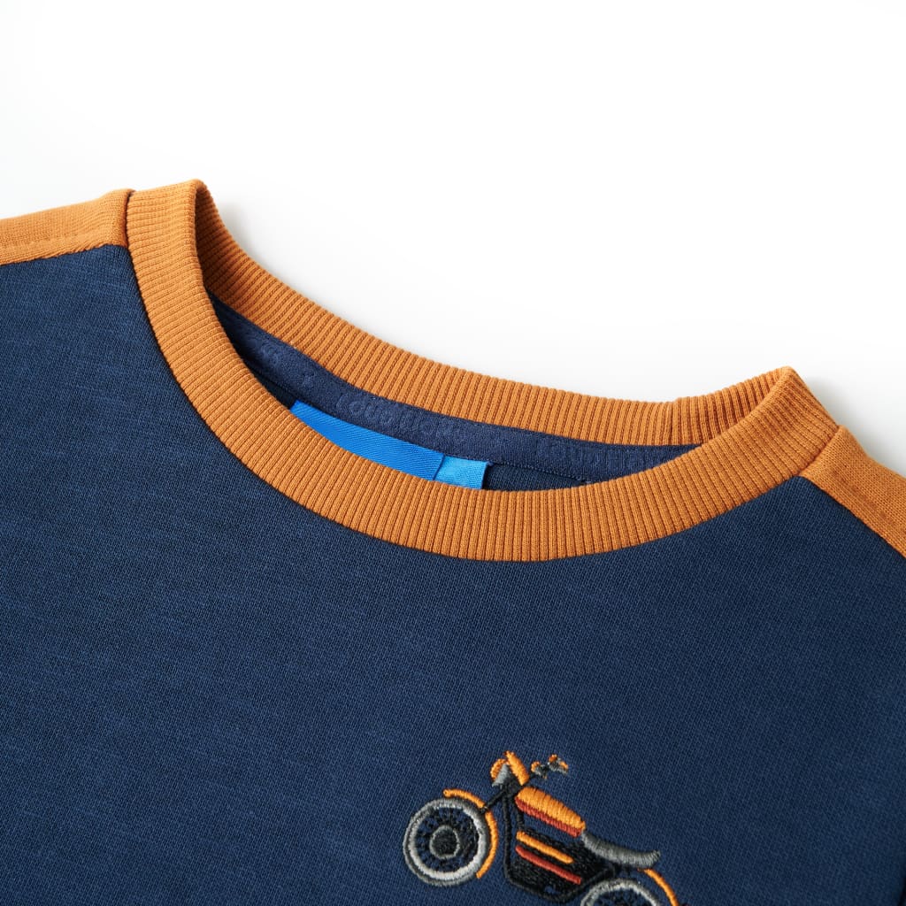 Dječja topla majica indigo plava 104