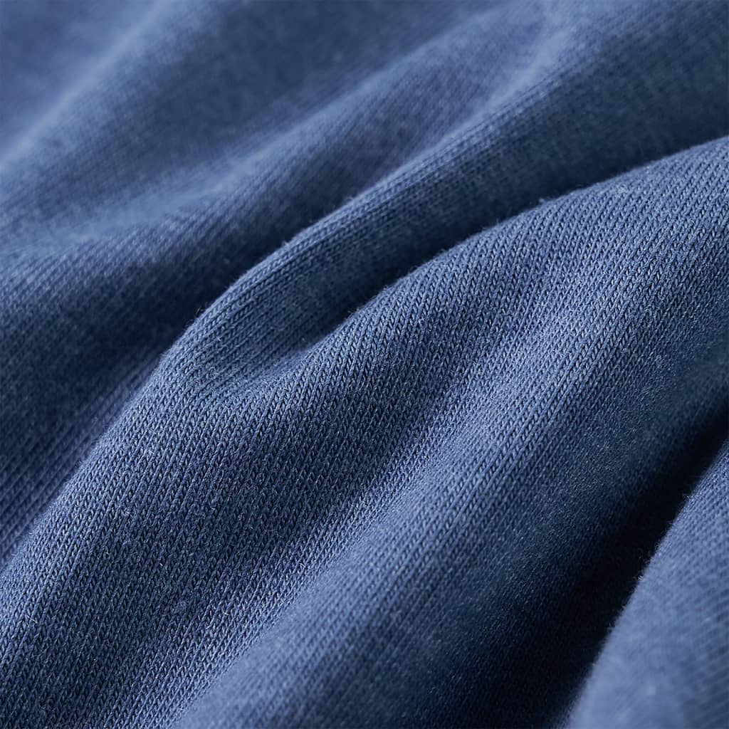 Dječja majica s dugim rukavima plava prošarana 116