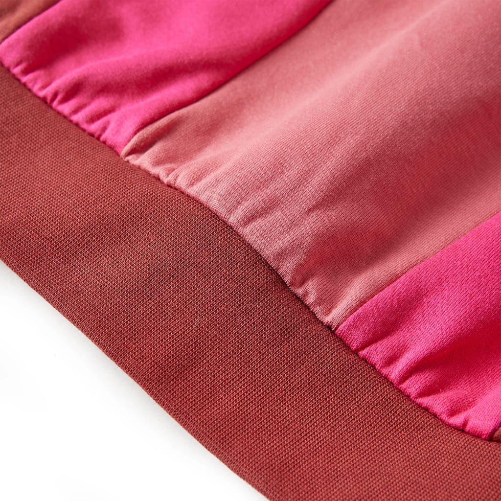 Dječja topla majica miješanih boja ružičasta i boja kane 128
