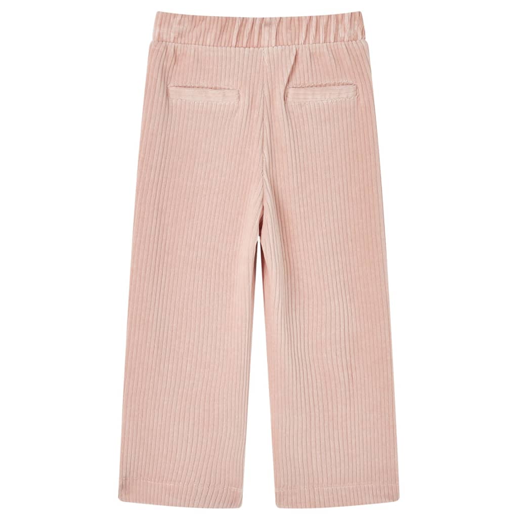 Dječje hlače od samta svjetloružičaste 116