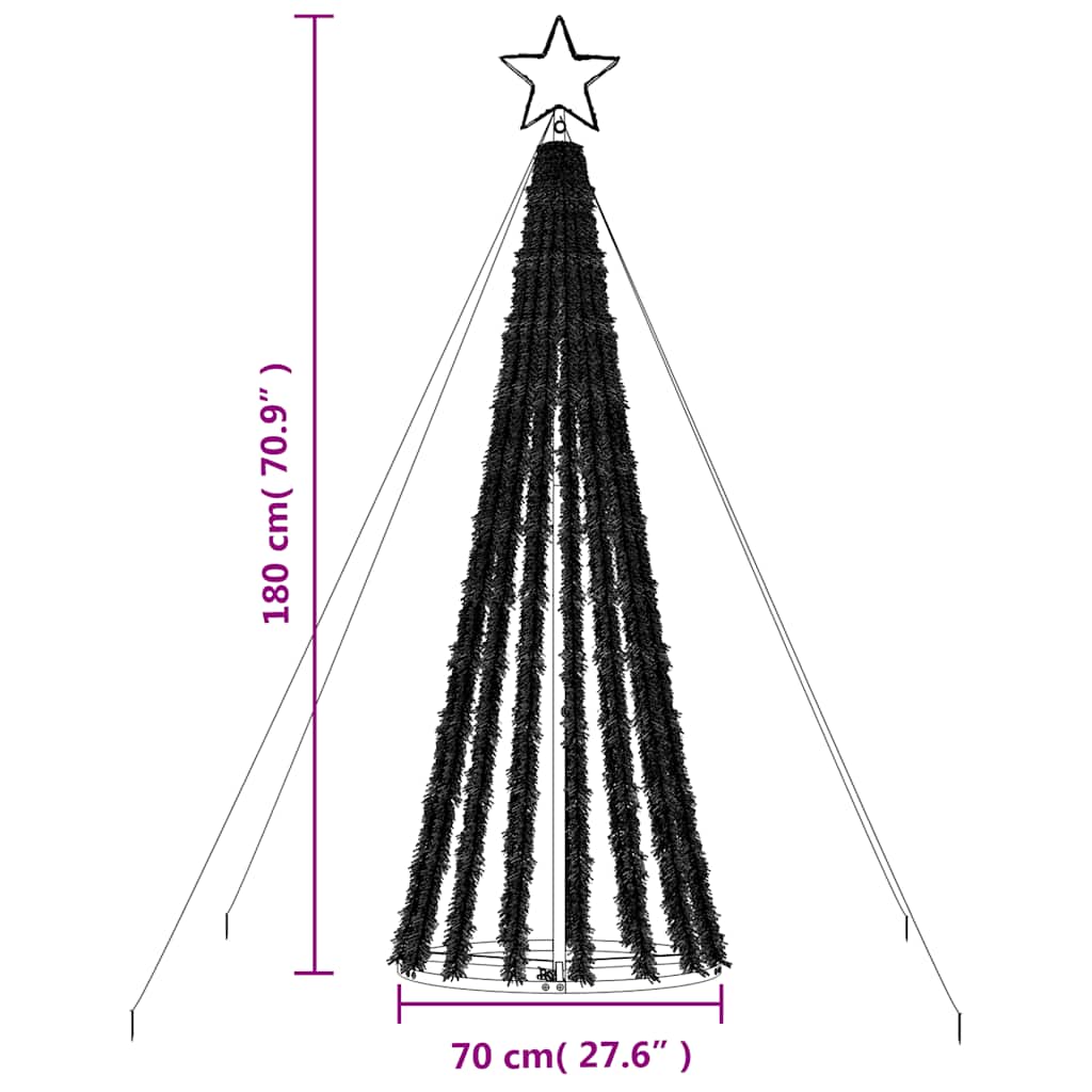 LED božićno drvce 275 LED šarenih 180 cm