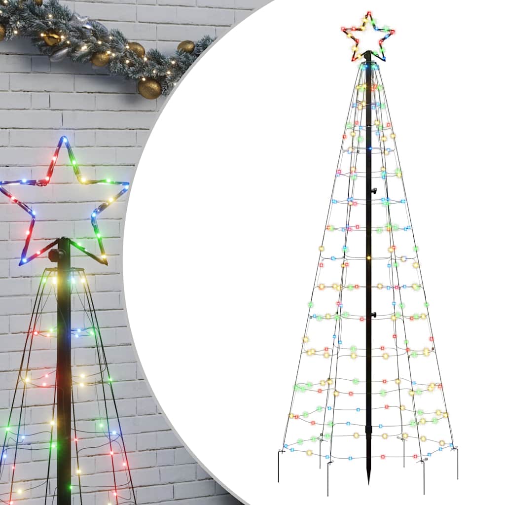 LED božićno drvce sa šiljcima 220 LED šarenih 180 cm
