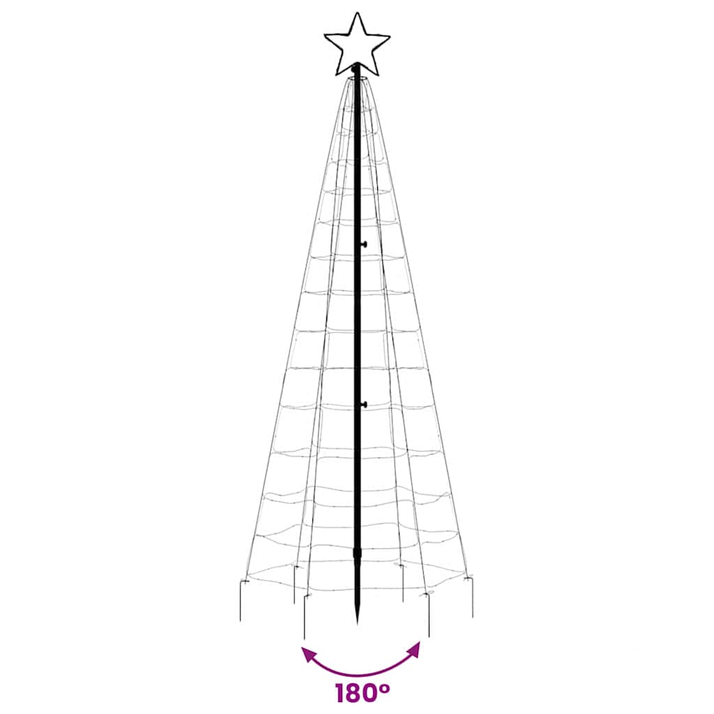 LED božićno drvce sa šiljcima 220 LED šarenih 180 cm