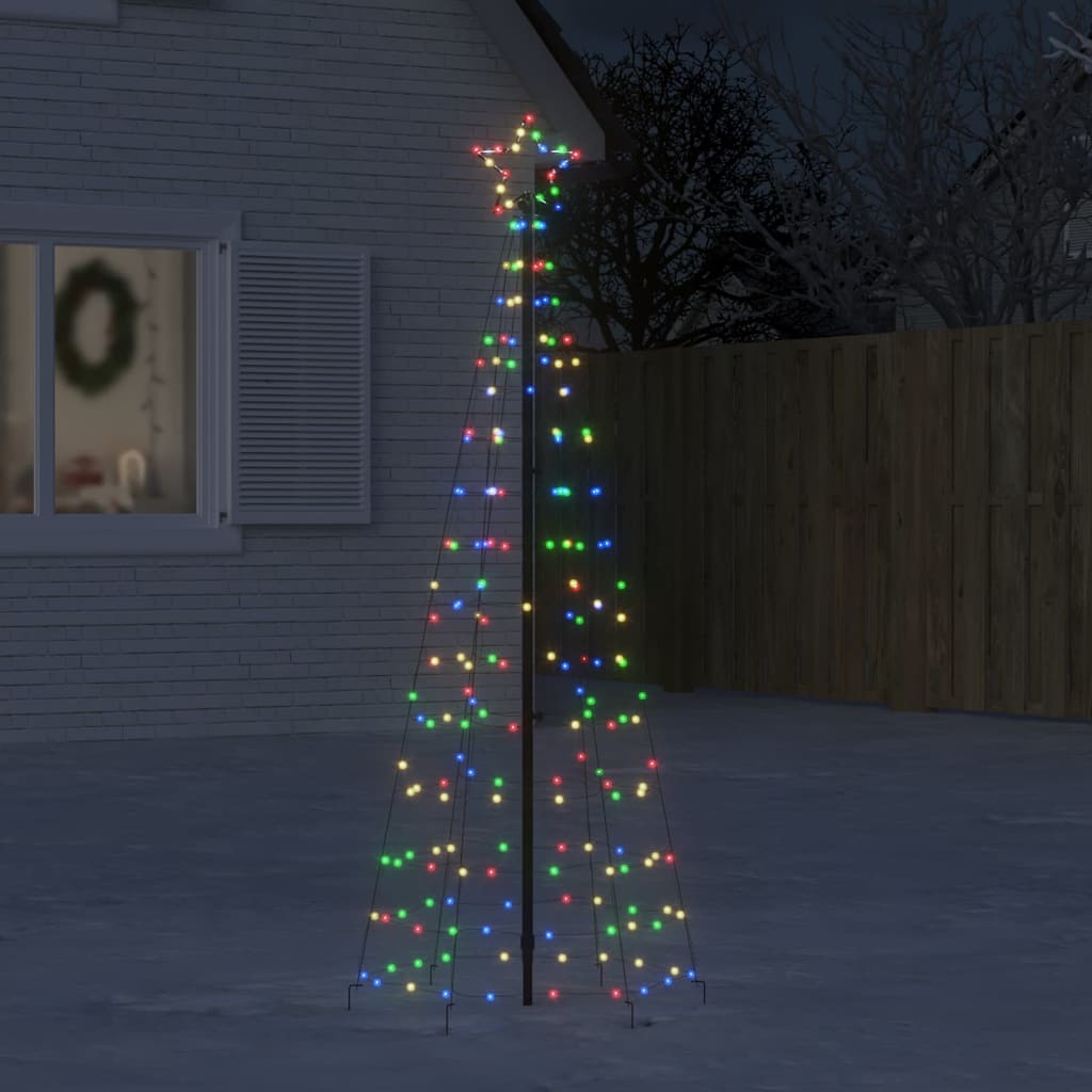 LED božićno drvce sa šiljcima 220 LED šarenih 180 cm