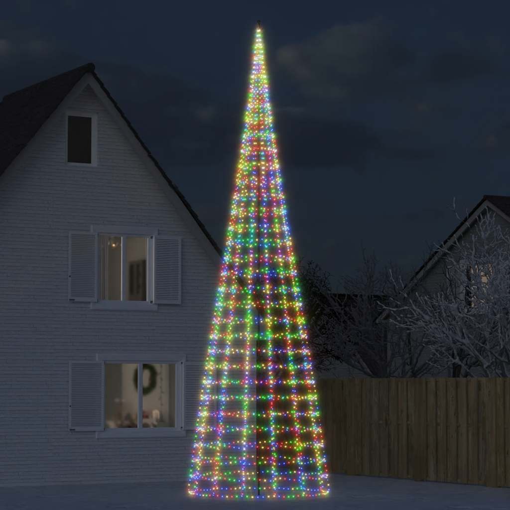 LED božićno drvce 3000 LED šarenih 800 cm