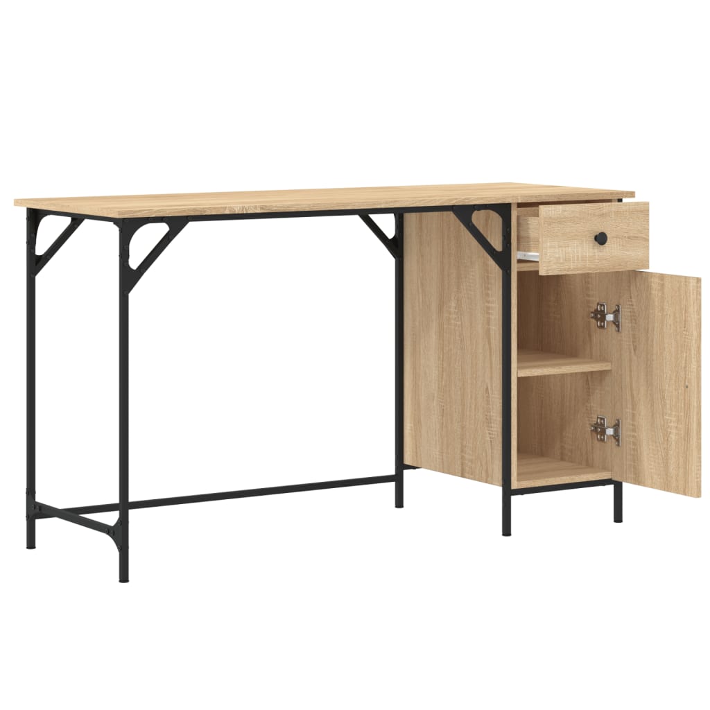 Stol za računalo boja hrasta sonome 131 x 48 x 75 cm drveni