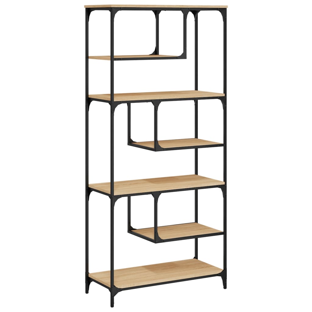 Regal za knjige boja hrasta 81 x 36 x 176 cm konstruirano drvo
