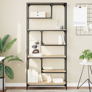 Regal za knjige boja hrasta 81 x 36 x 176 cm konstruirano drvo