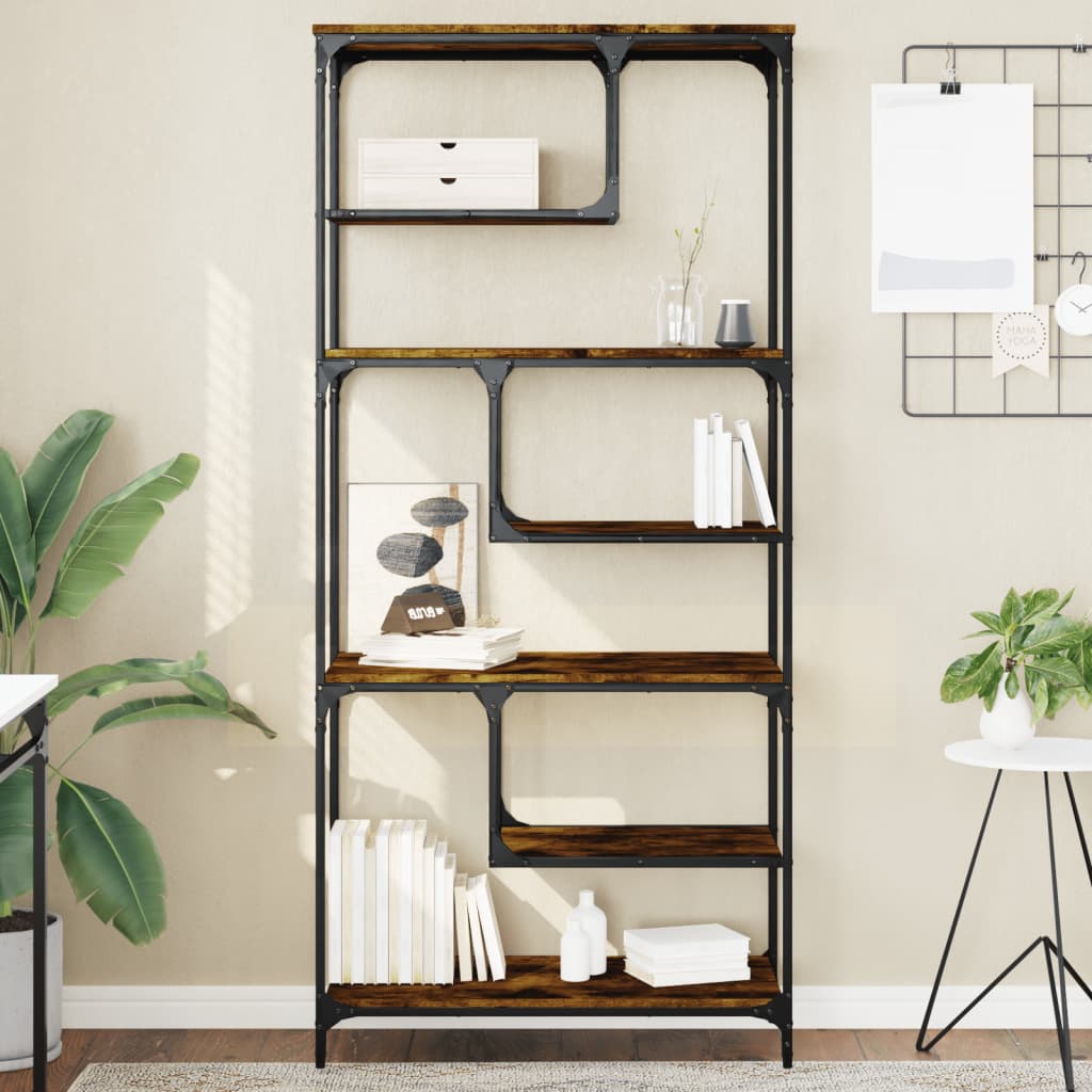 Regal za knjige boja hrasta 81 x 36 x 176 cm konstruirano drvo