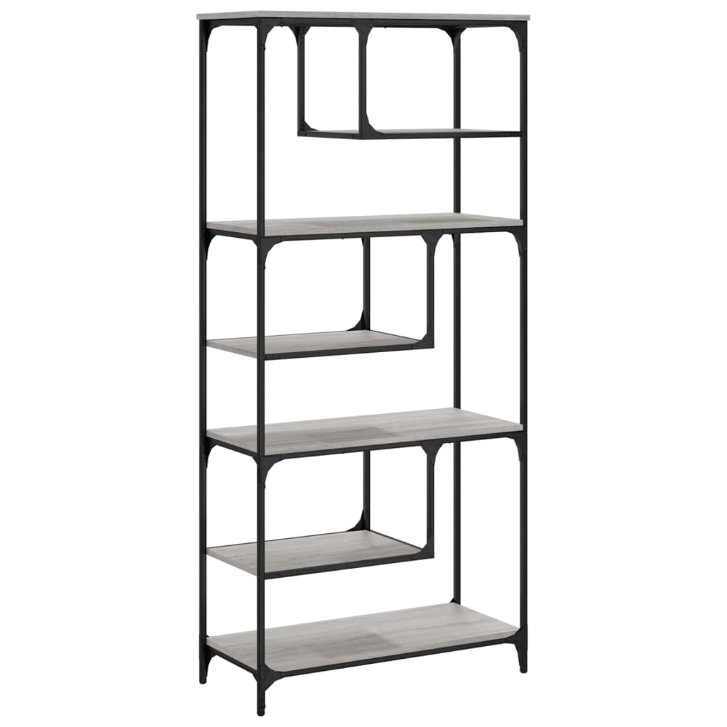 Regal za knjige boja sivog hrasta sonome 81x36x176 cm konstruirano drvo