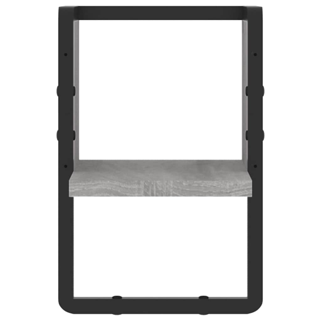 Zidna polica s prečkom boja hrasta sonome 20 x 25 x 30 cm