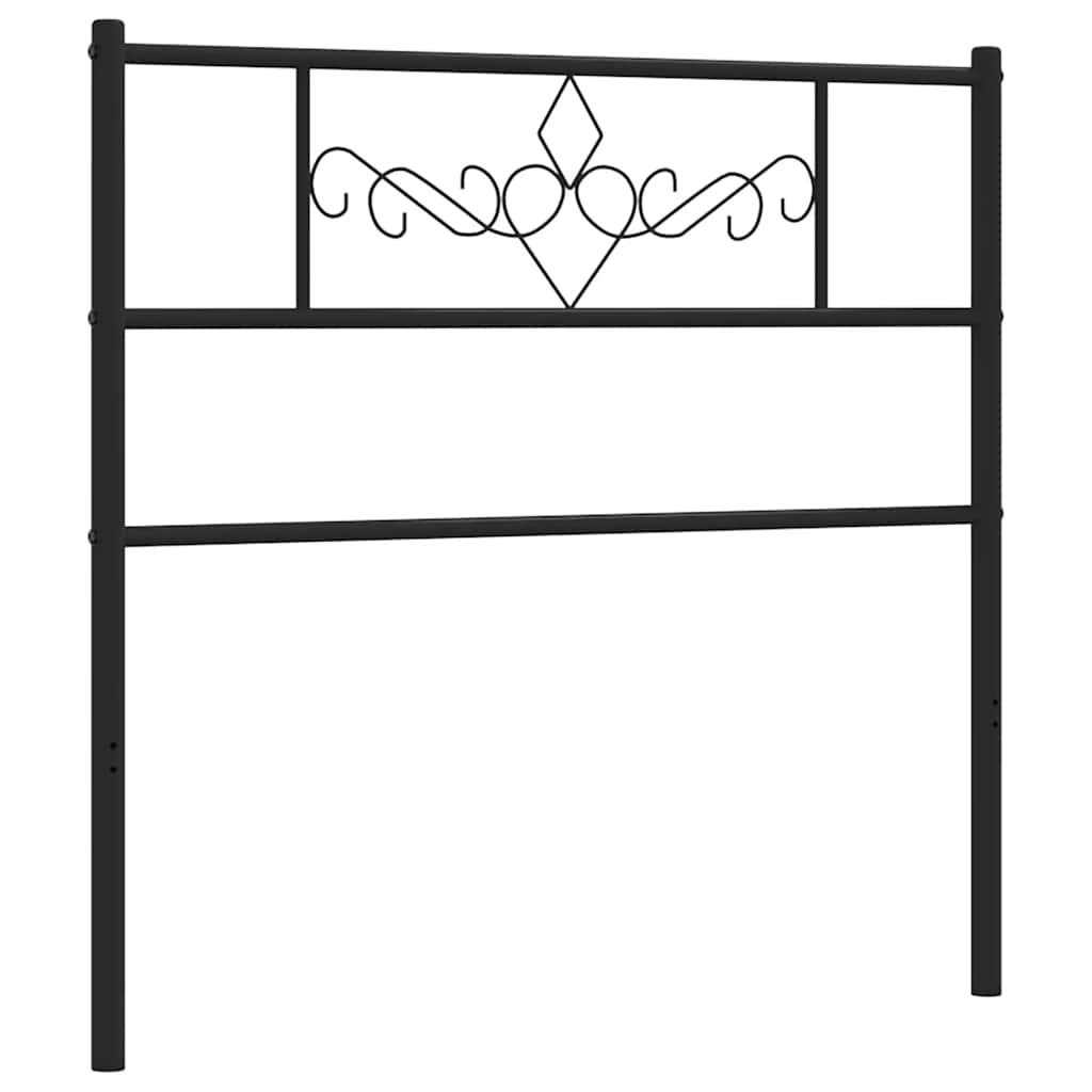 Metalno zamjensko uzglavlje crno 75 cm