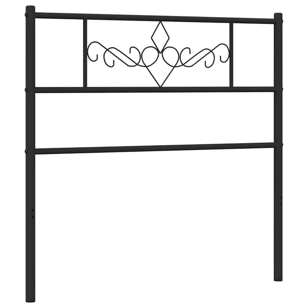 Metalno zamjensko uzglavlje crno 107 cm