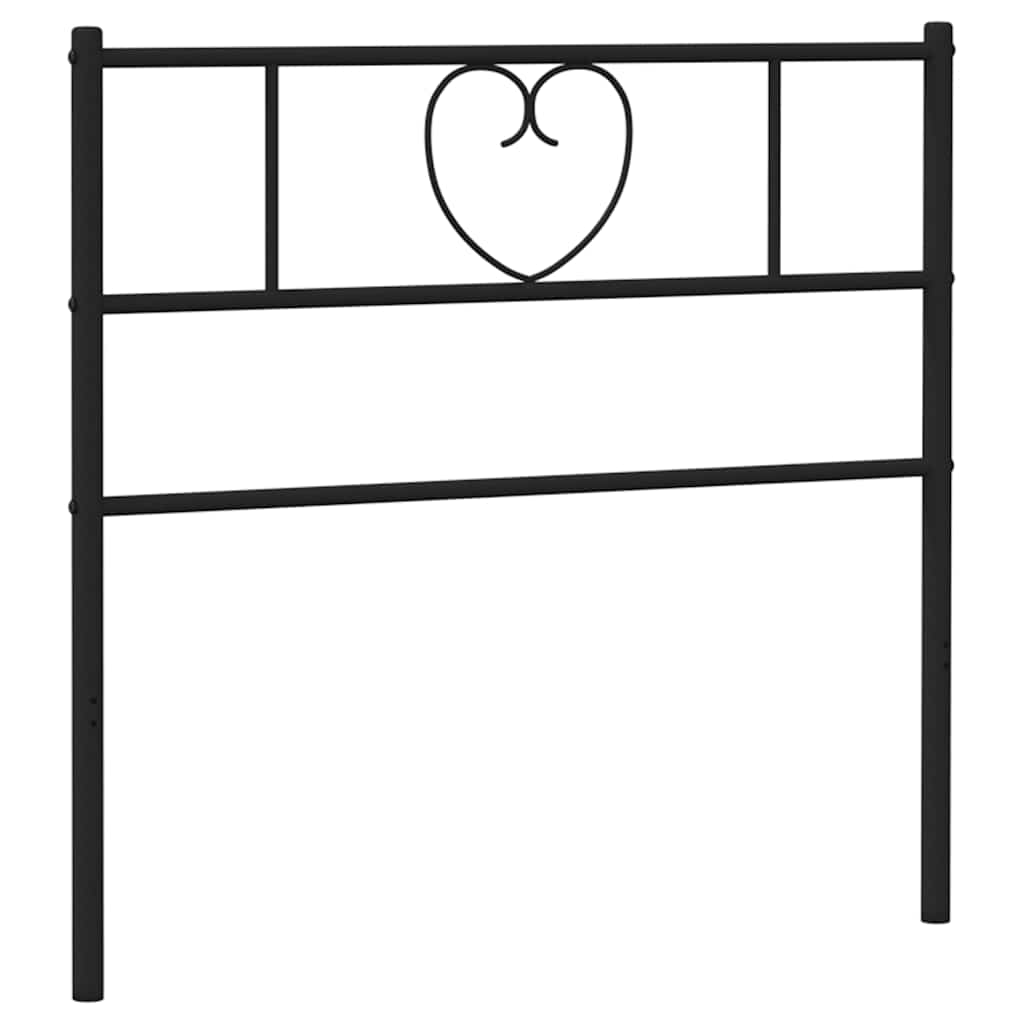 Metalno zamjensko uzglavlje crno 100 cm