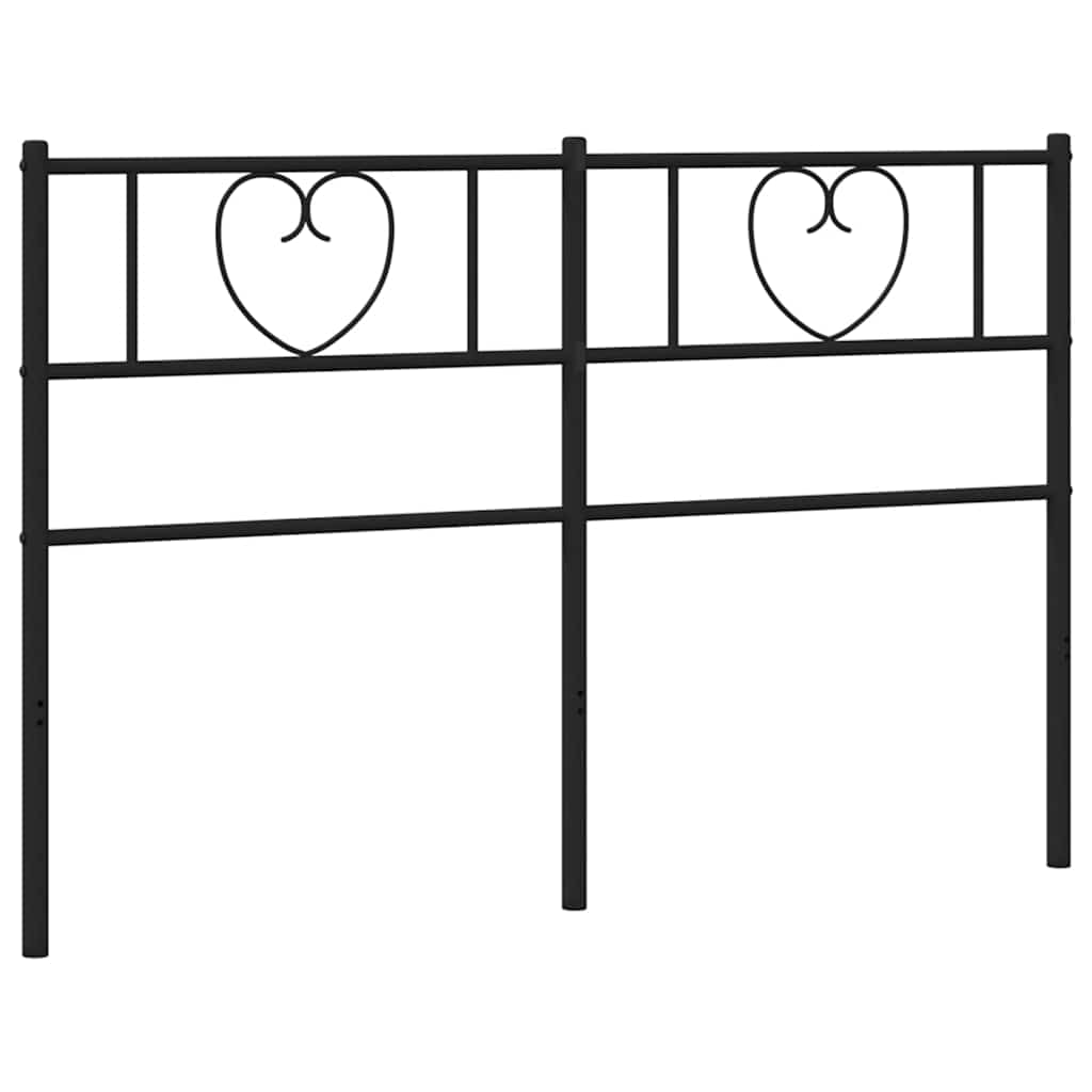 Metalno zamjensko uzglavlje crno 150 cm