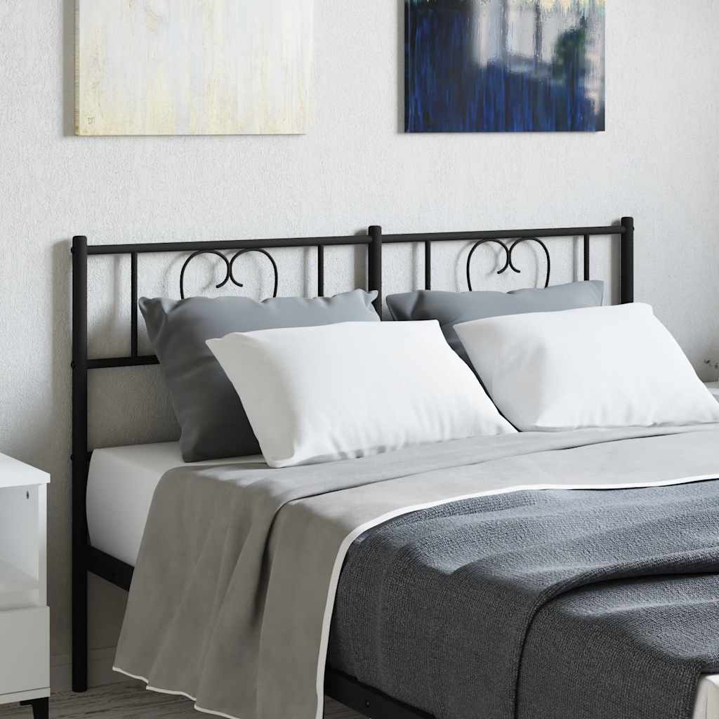 Metalno zamjensko uzglavlje crno 150 cm