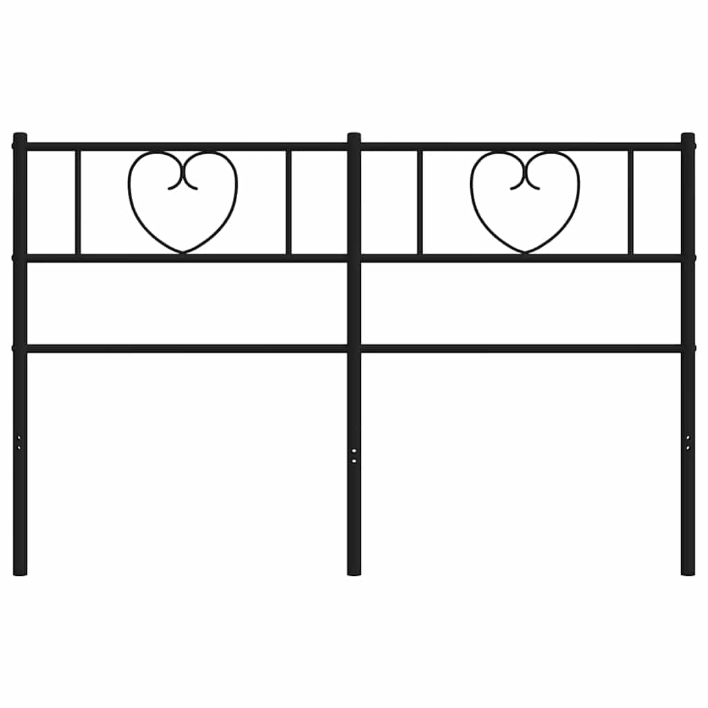 Metalno zamjensko uzglavlje crno 160 cm