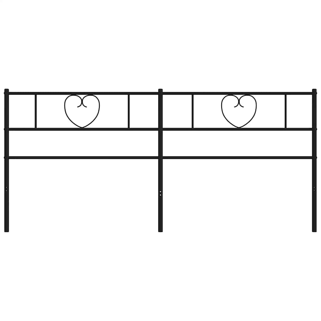 Metalno zamjensko uzglavlje crno 180 cm