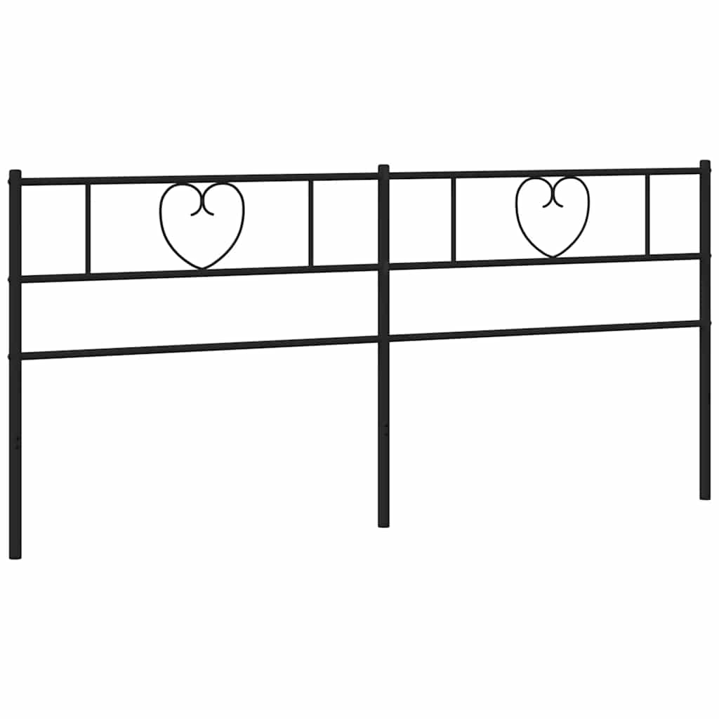 Metalno zamjensko uzglavlje crno 193 cm