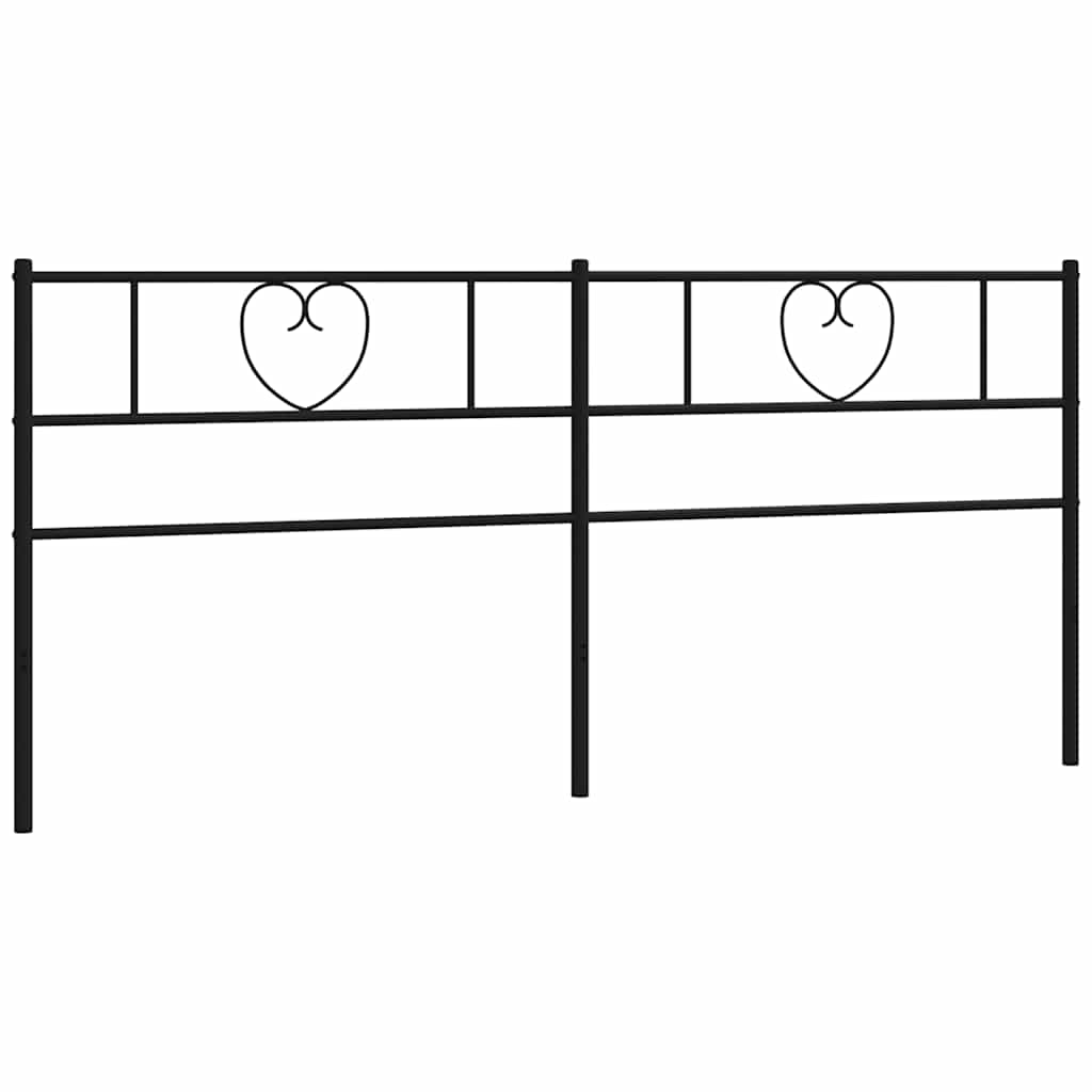Metalno zamjensko uzglavlje crno 193 cm
