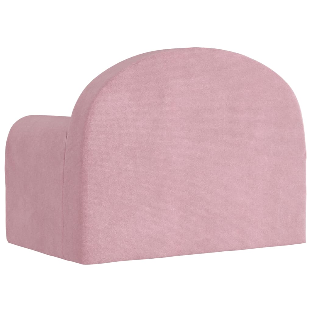 Dječja sofa ružičasta od mekanog pliša