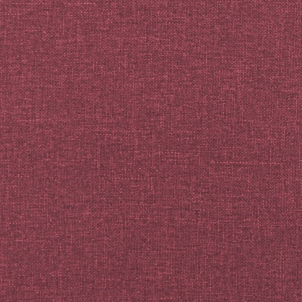 Dvosjed s ukrasnim jastucima boja vina 140 cm od tkanine