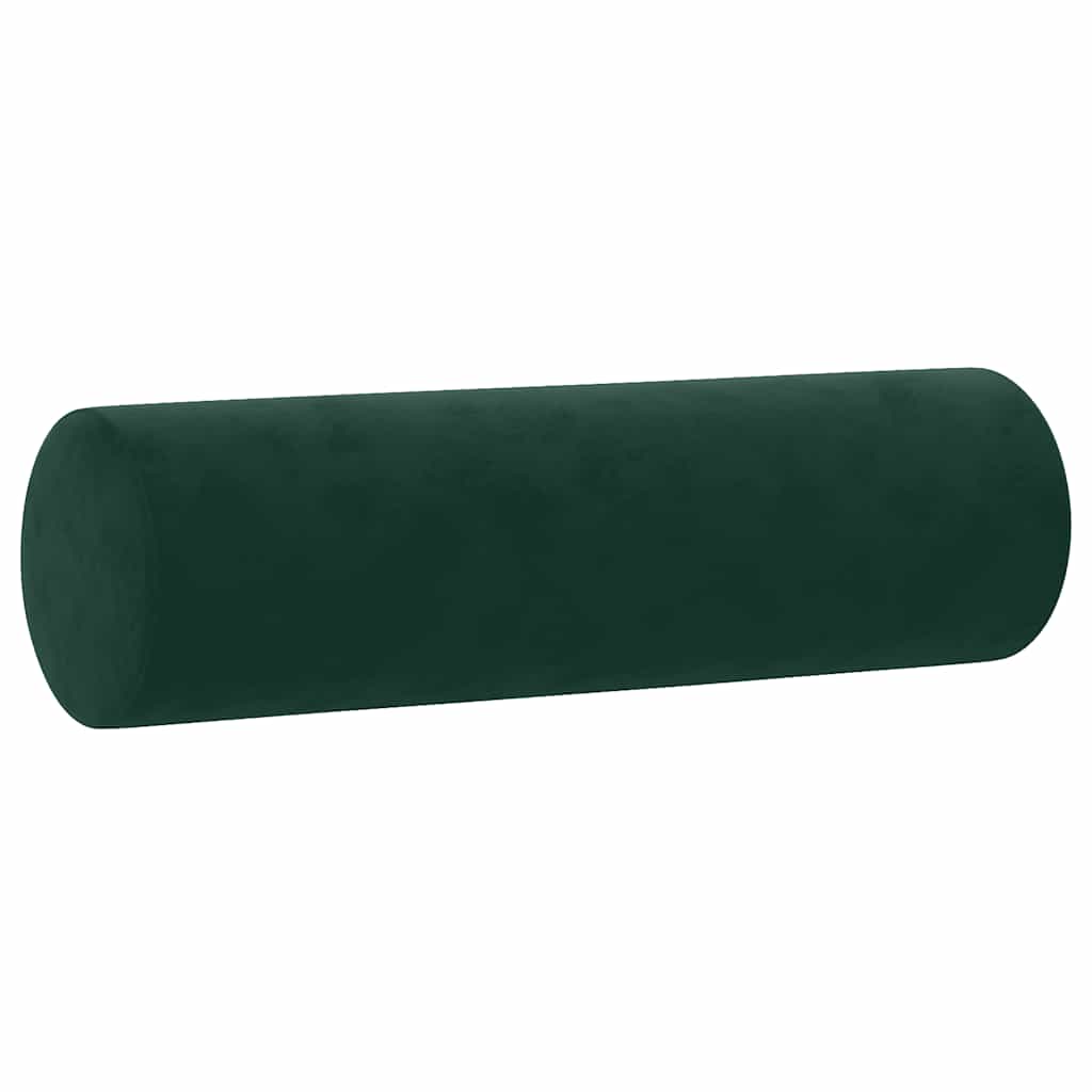 Dvosjed s ukrasnim jastucima tamnozeleni 120 cm baršunasti