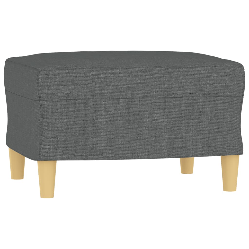 Fotelja s tabureom tamnosiva 60 cm od tkanine