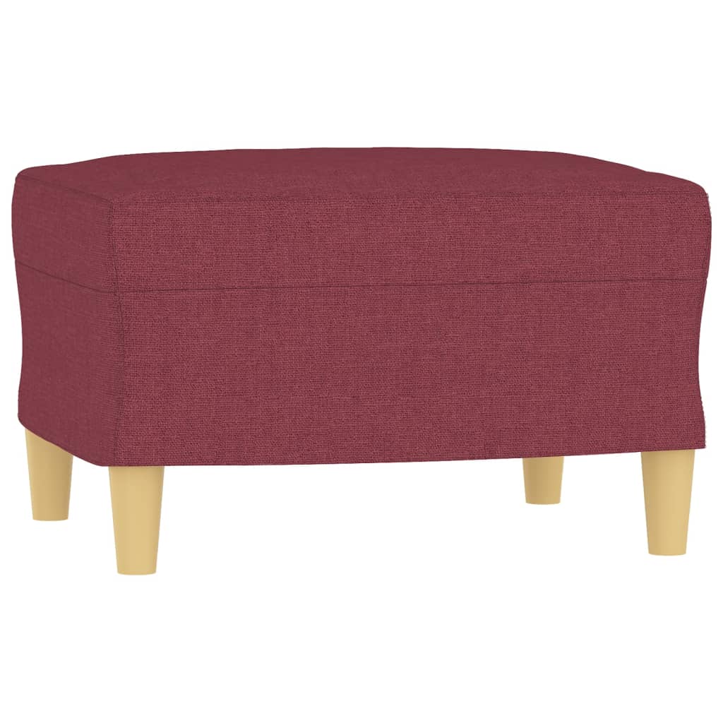 Fotelja s tabureom crvena boja vina 60 cm od tkanine