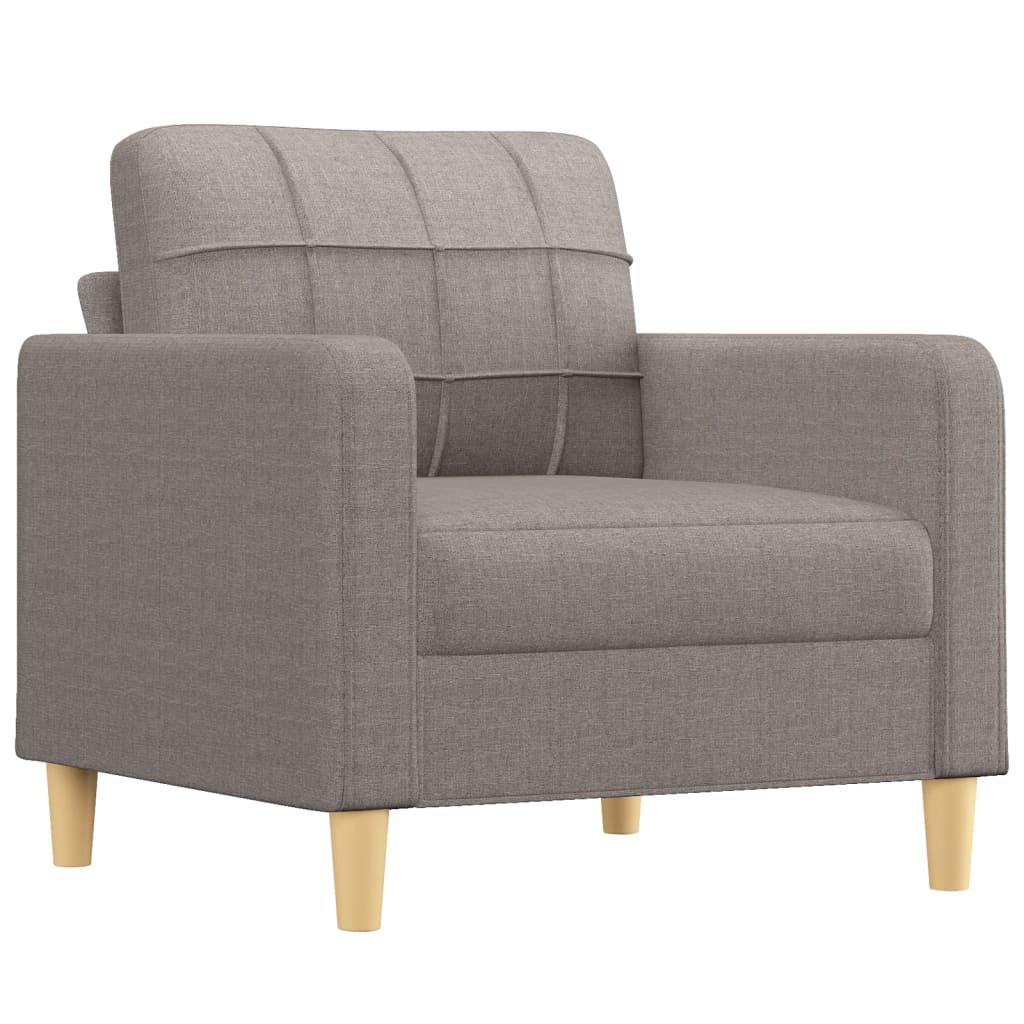 Fotelja s tabureom smeđesiva 60 cm od tkanine