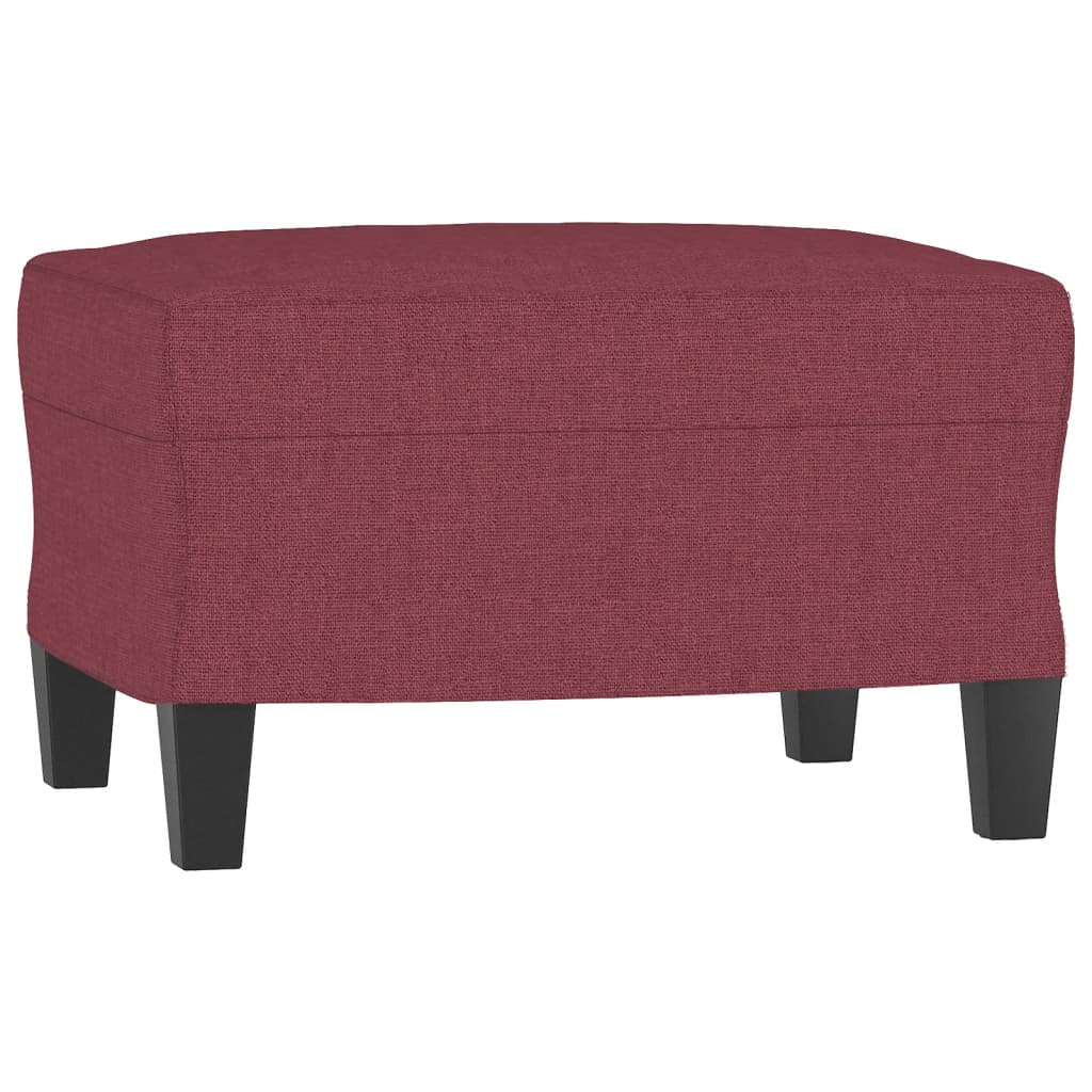 Fotelja s tabureom crvena boja vina 60 cm od tkanine
