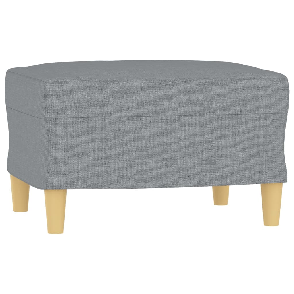 Trosjed s tabureom svjetlosivi 180 cm od tkanine