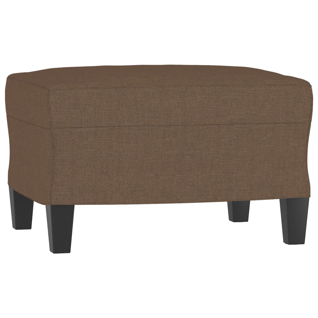 Fotelja s tabureom smeđa 60 cm od tkanine