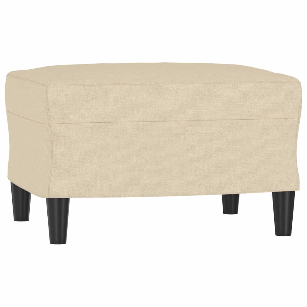 Fotelja s tabureom krem 60 cm od tkanine