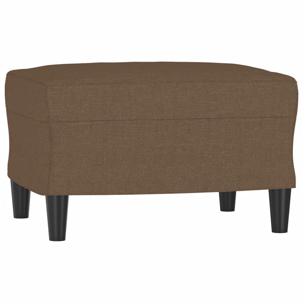 Fotelja s tabureom smeđa 60 cm od tkanine