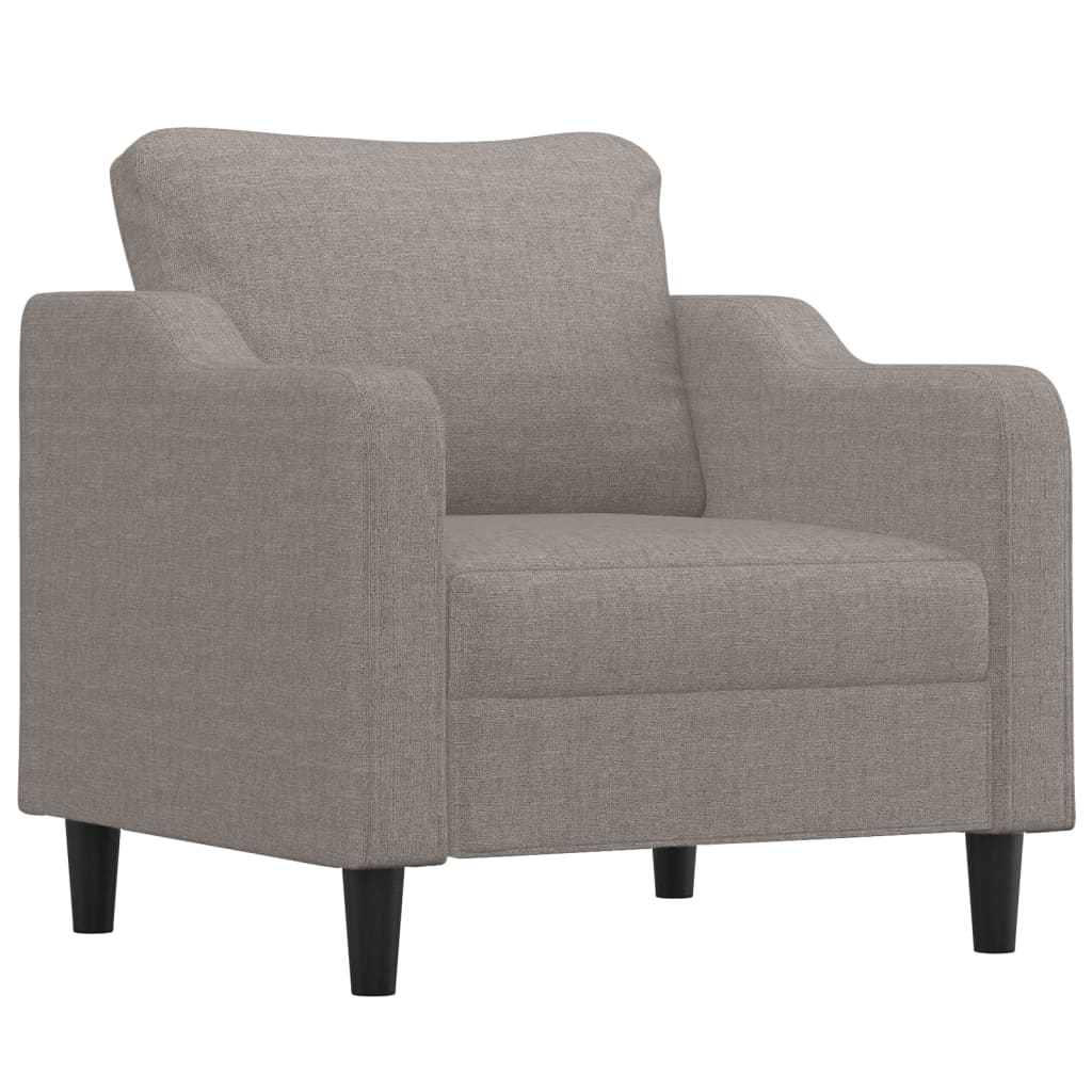 Fotelja s tabureom smeđesiva 60 cm od tkanine