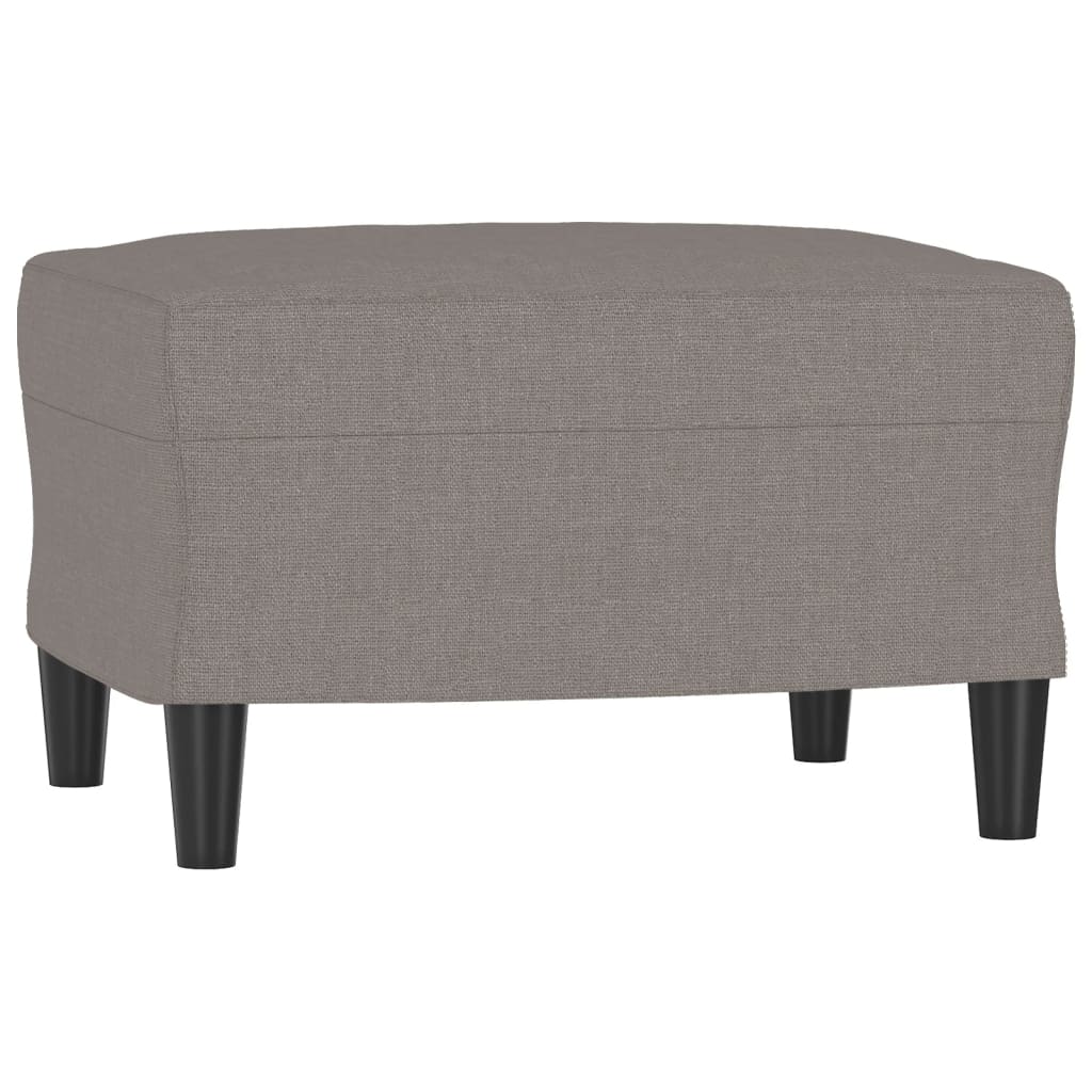 Fotelja s tabureom smeđesiva 60 cm od tkanine