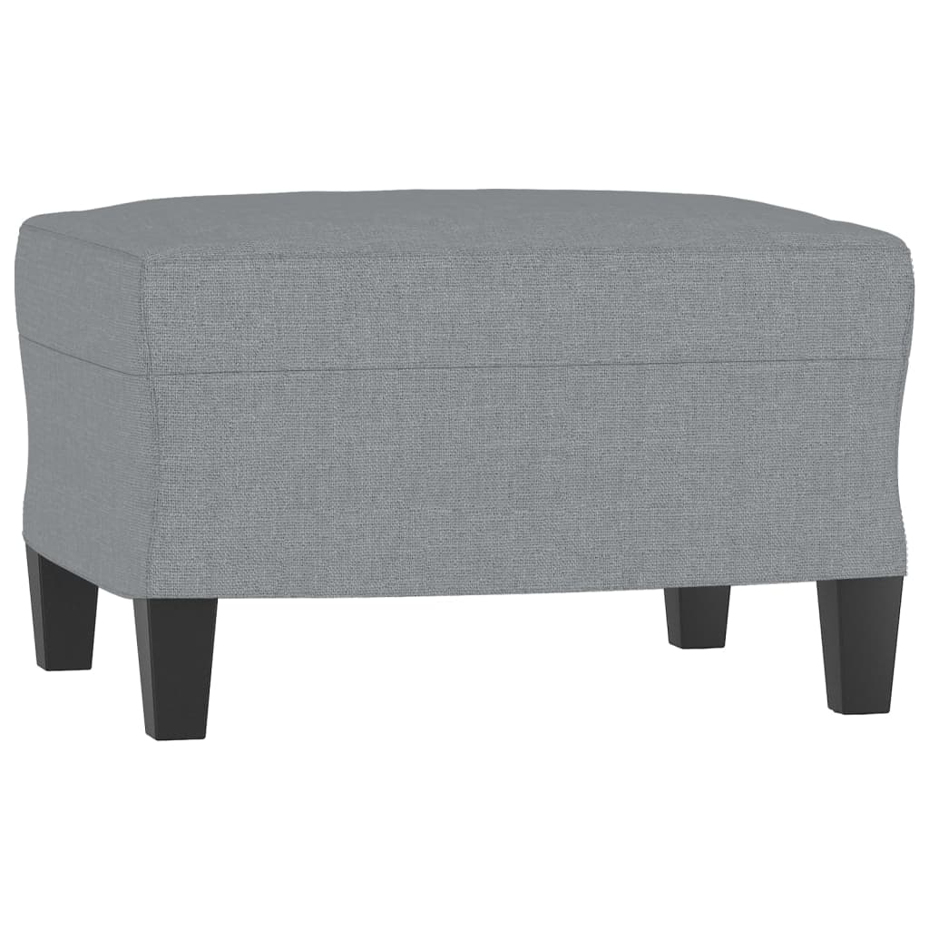 Fotelja s tabureom svjetlosiva 60 cm od tkanine