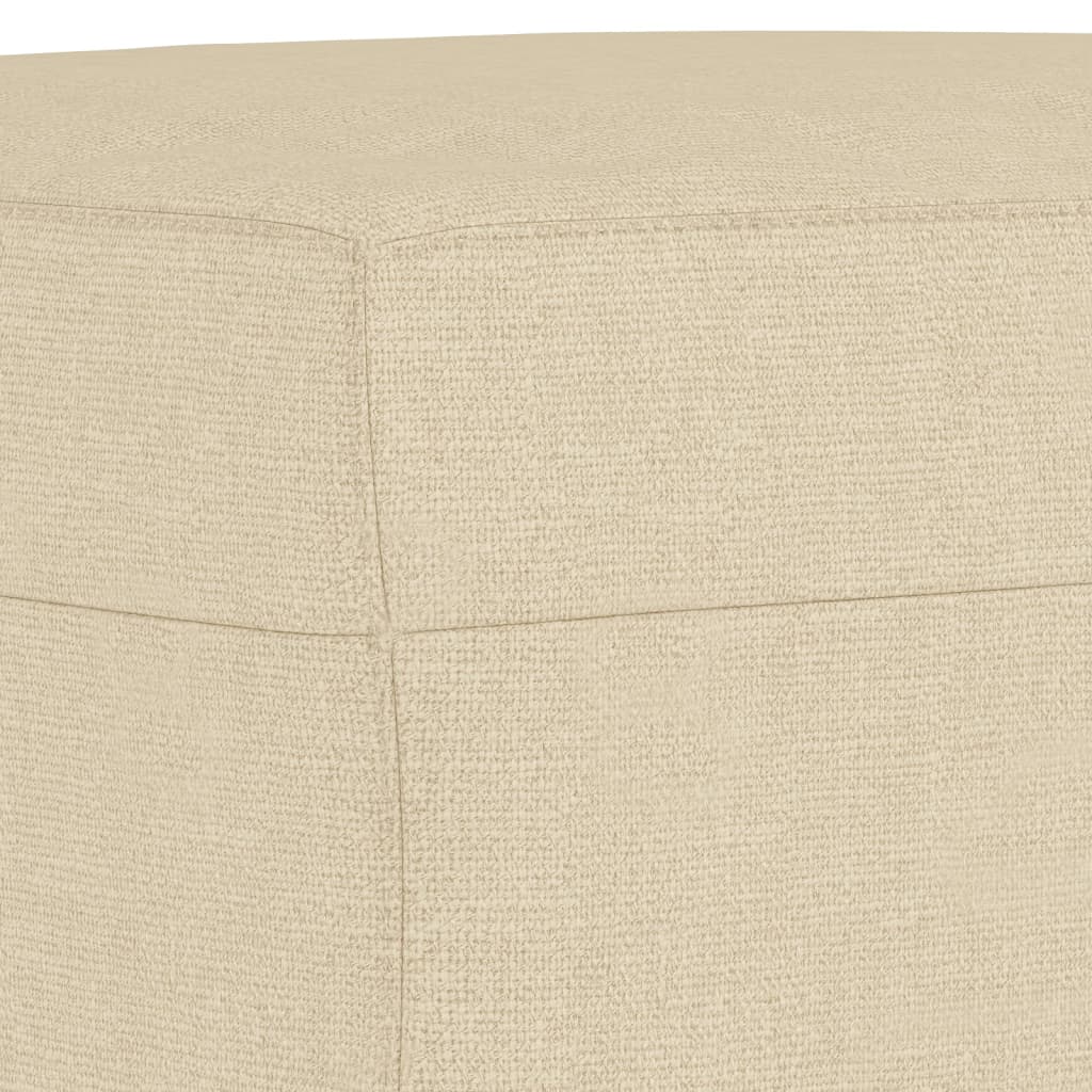 Fotelja s tabureom krem 60 cm od tkanine