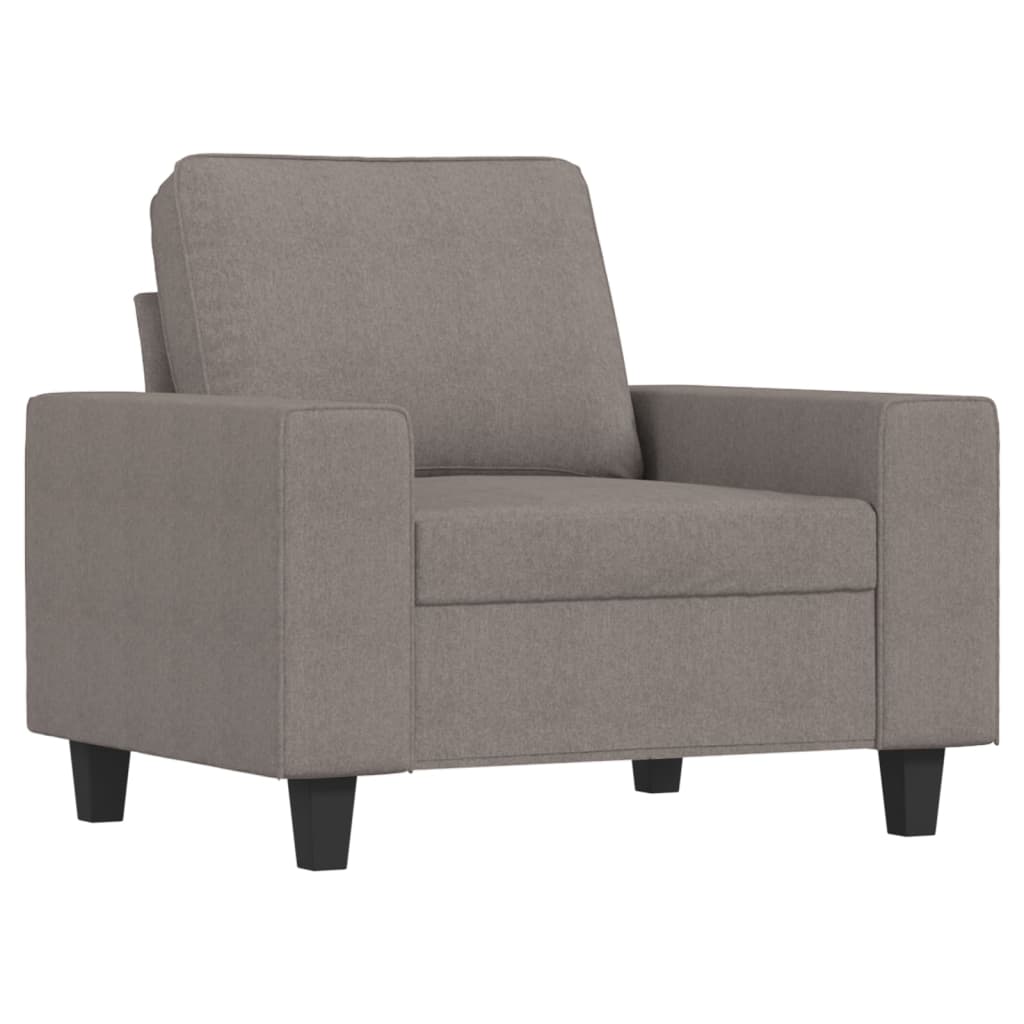 Fotelja s tabureom smeđesiva 60 cm od tkanine