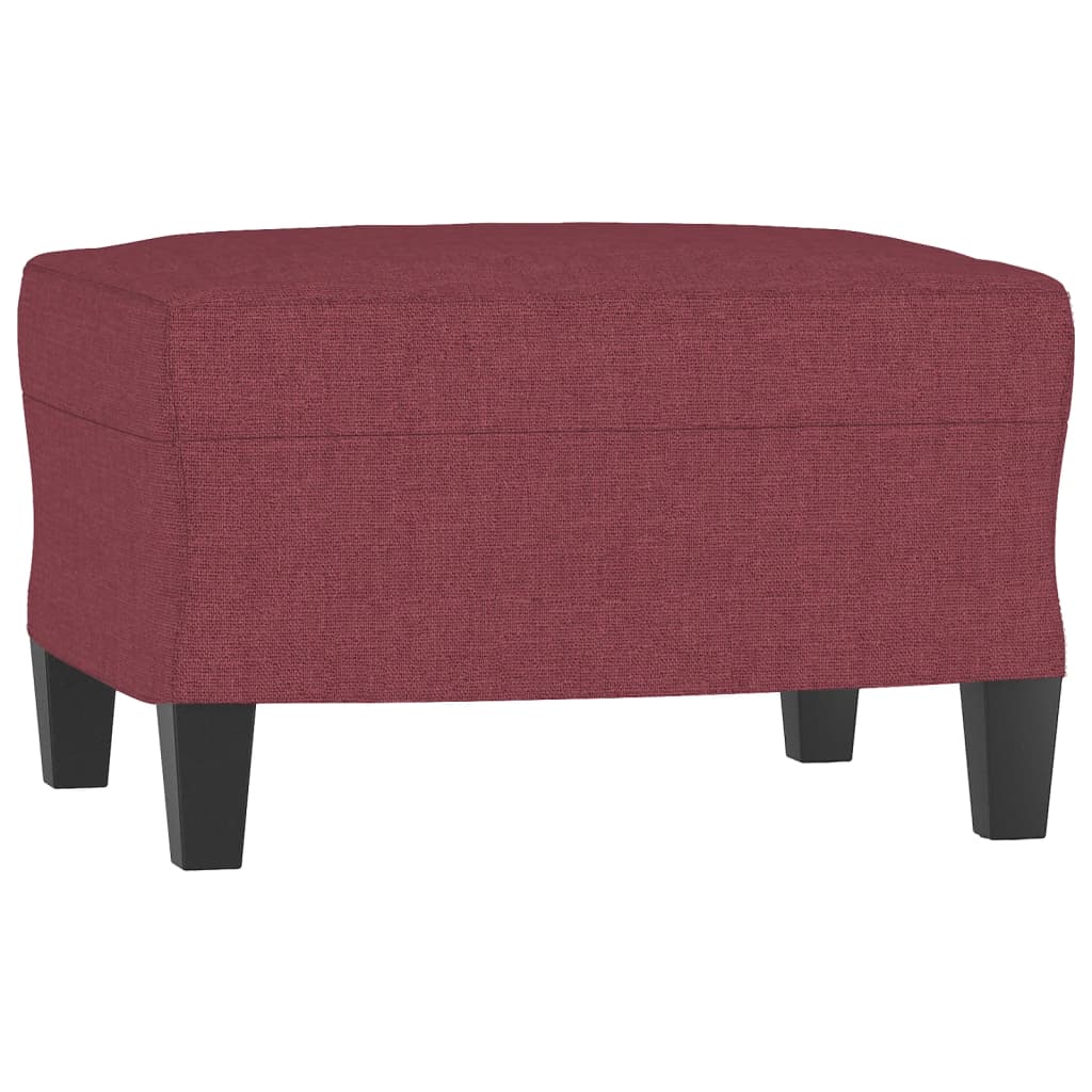 Trosjed s tabureom crvena boja vina 180 cm od tkanine