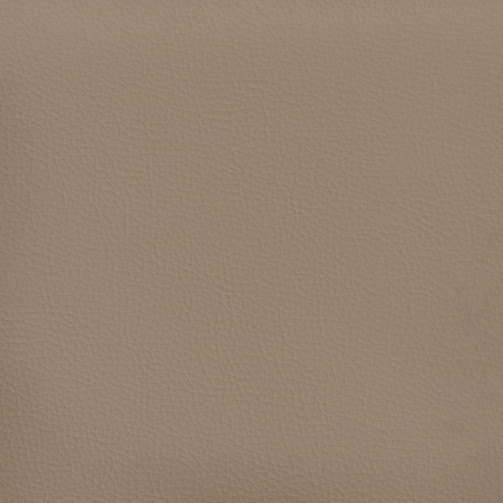 Fotelja s tabureom boja cappuccina 60 cm od umjetne kože