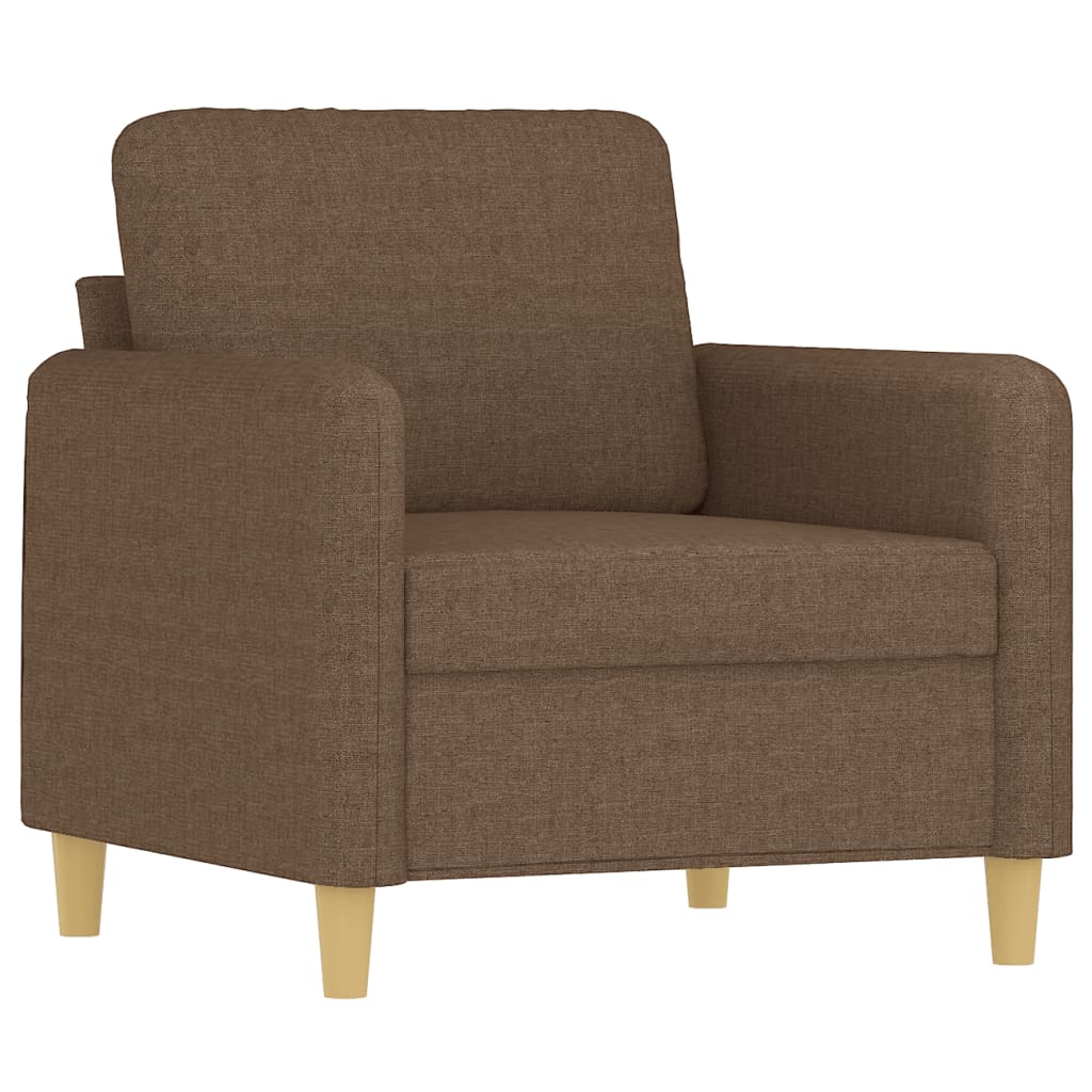 Fotelja s tabureom smeđa 60 cm od tkanine