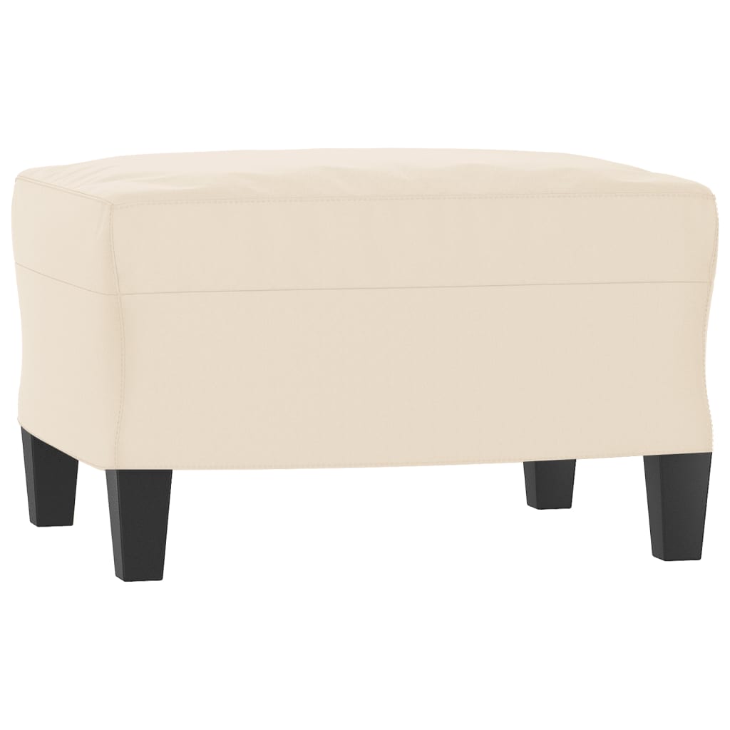 Fotelja s tabureom bež 60 cm od mikrovlakana