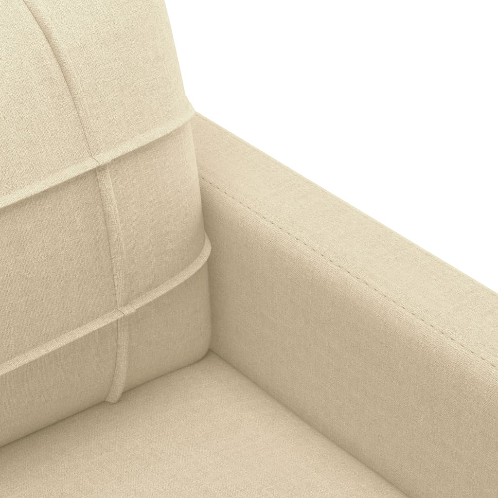 3-dijelni set sofa s jastucima krem od tkanine