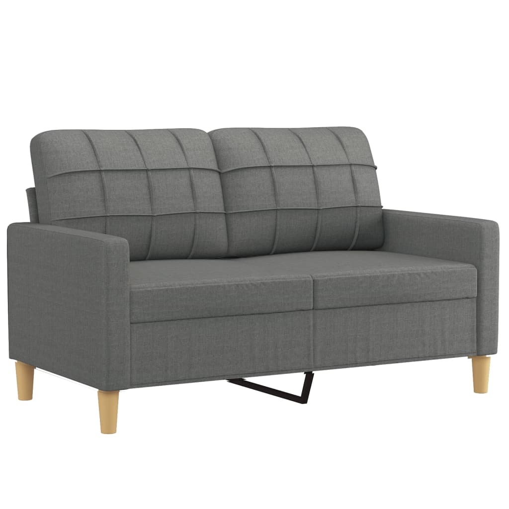 4-dijelni set sofa s jastucima tamnosivi od tkanine
