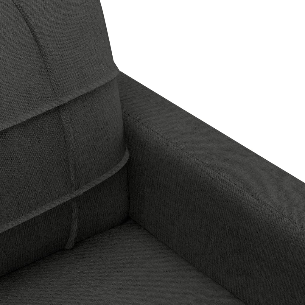 4-dijelni set sofa s jastucima crni od tkanine