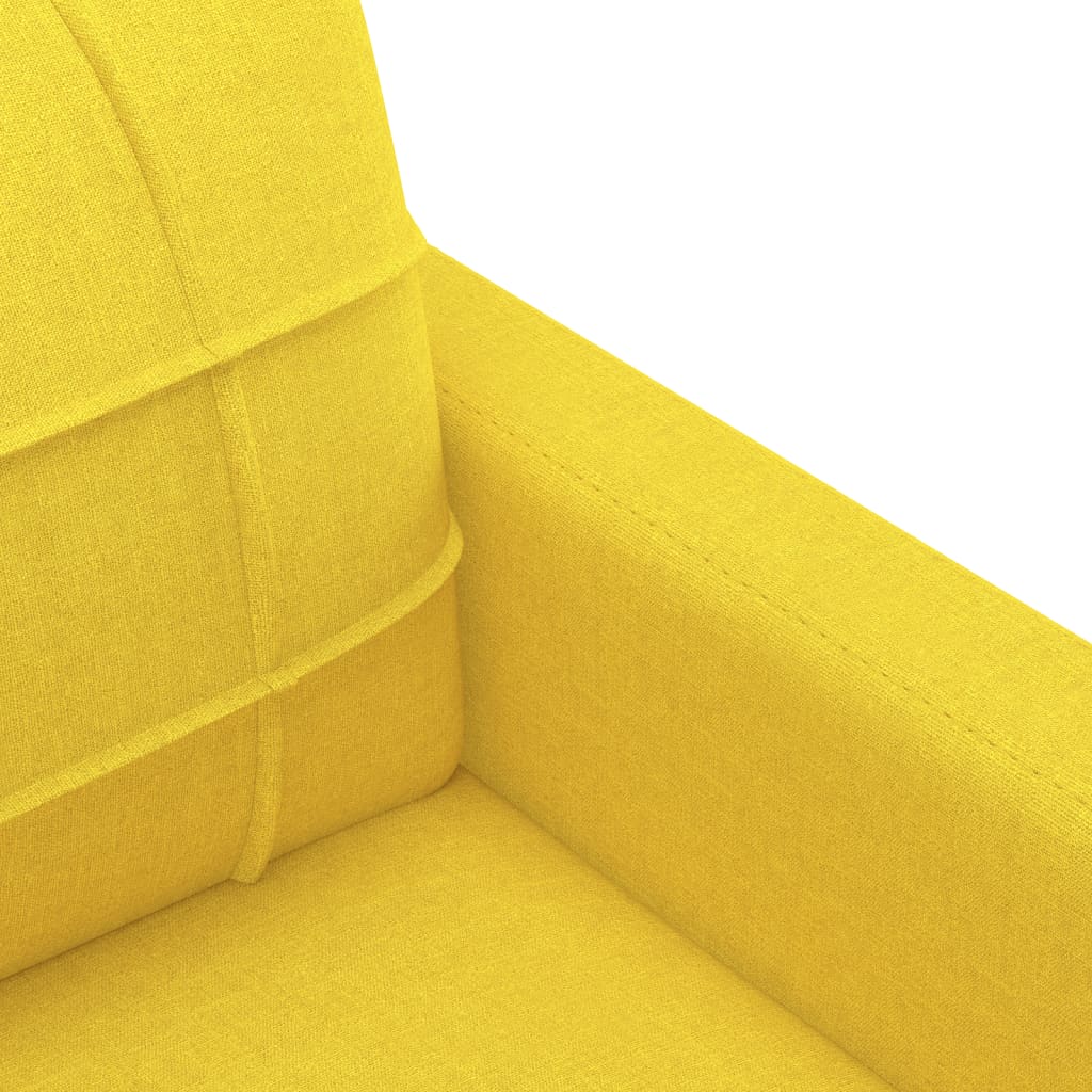 4-dijelni set sofa s jastucima svjetložuti od tkanine