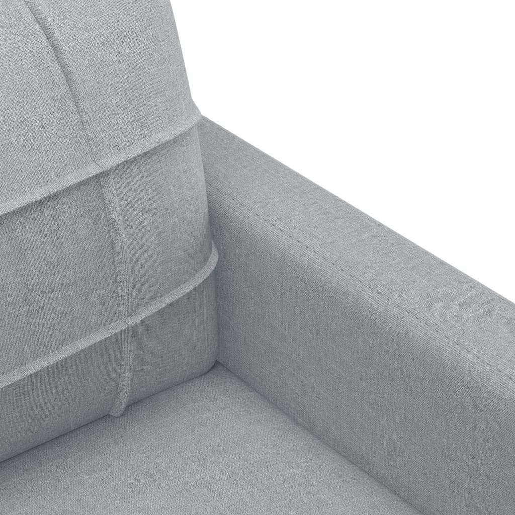 3-dijelni set sofa s jastucima svjetlosivi od tkanine