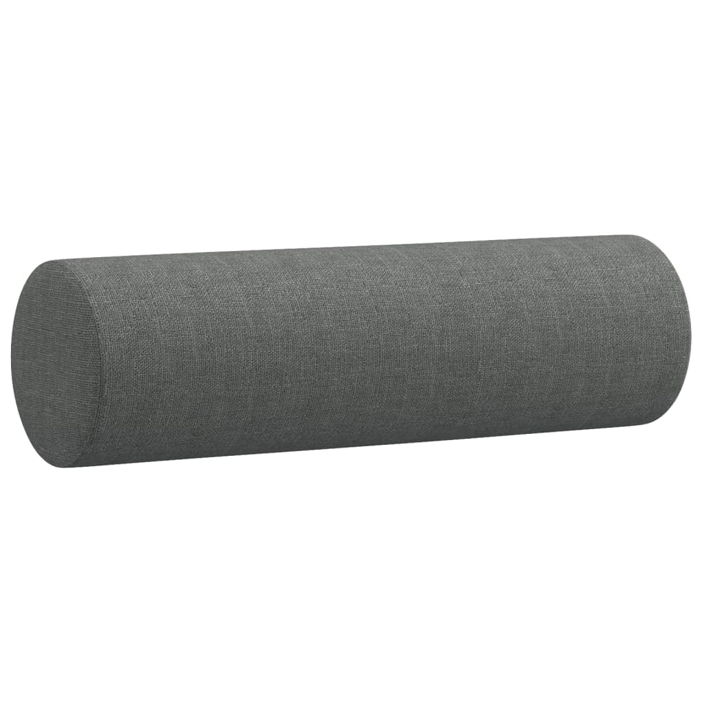 3-dijelni set sofa s jastucima tamnosivi od tkanine
